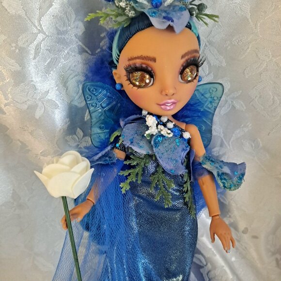 Tiny Elegance an ooak Rainbow high doll art custom repainted fairy wings - Picture 7 of 13